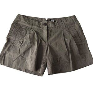 The Limited Drew Fit Womens Brown Cotton Blend Button Shorts, Size 6